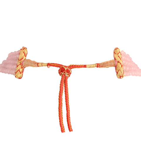 Semi-Precious Pink Beads Necklace for Women