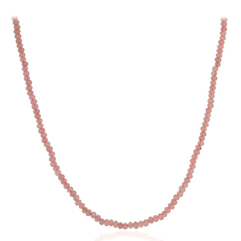 Semi-Precious Pink Beads Necklace for Women