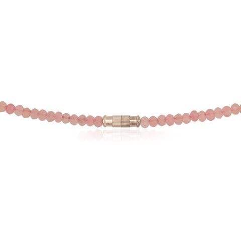 Semi-Precious Pink Beads Necklace for Women