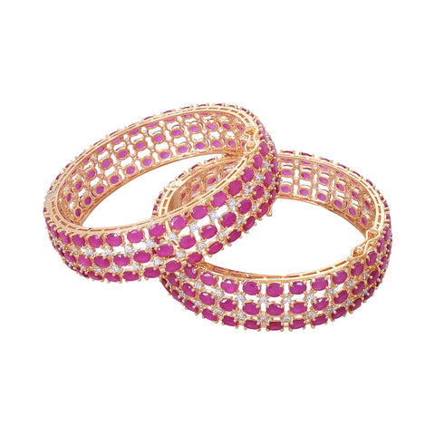 American Diamond CZ Openable Kada Bangle