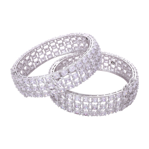 American Diamond CZ Openable Kada Bangle