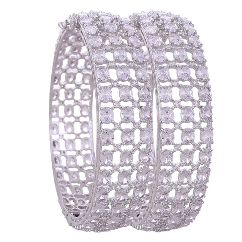 American Diamond CZ Openable Kada Bangle