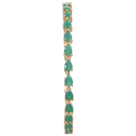 Gold Plated Pear CZ American Diamond Bangle