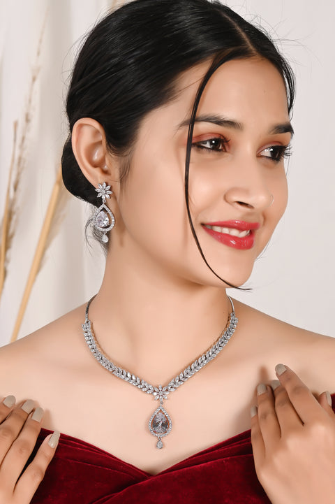 Graceful Handcrafted CZ Necklace for Women