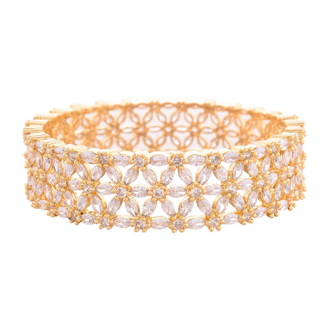 Stunning Brass Bangles with CZ Stones