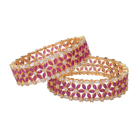 Stunning Brass Bangles with CZ Stones