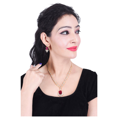 Elegant Handcrafted CZ Necklace Set - A Refined and Luxurious Look for Women