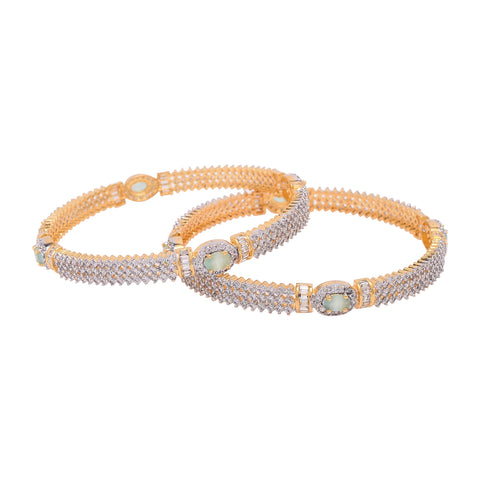 Artisanal CZ Bangles for Women: Handmade Designer Jewelry