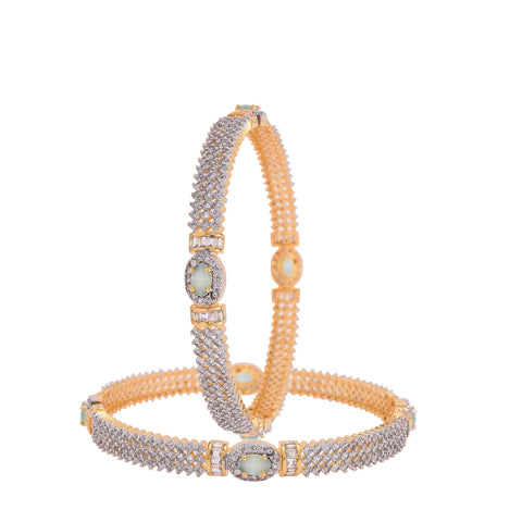 Artisanal CZ Bangles for Women: Handmade Designer Jewelry