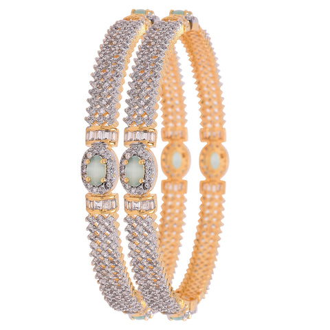 Artisanal CZ Bangles for Women: Handmade Designer Jewelry
