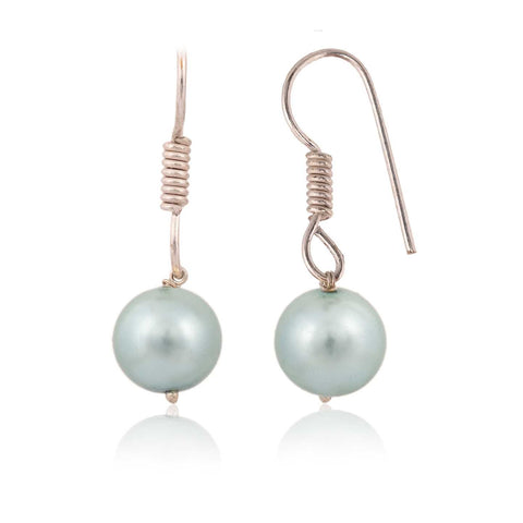 Blue Cultured Pearls Adorable Set of Earrings & Necklace