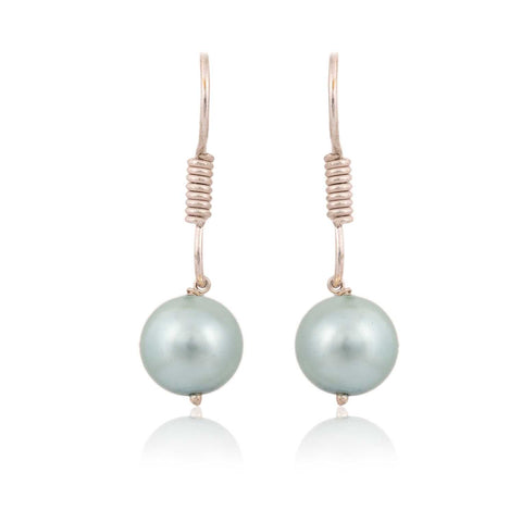 Blue Cultured Pearls Adorable Set of Earrings & Necklace
