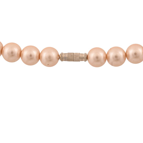 Beige Cultured Pearls Adorable Set of Earrings & Necklace