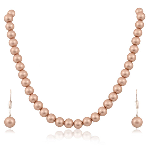 Bronze Cultured Pearls Beautiful Set of Earrings & Necklace