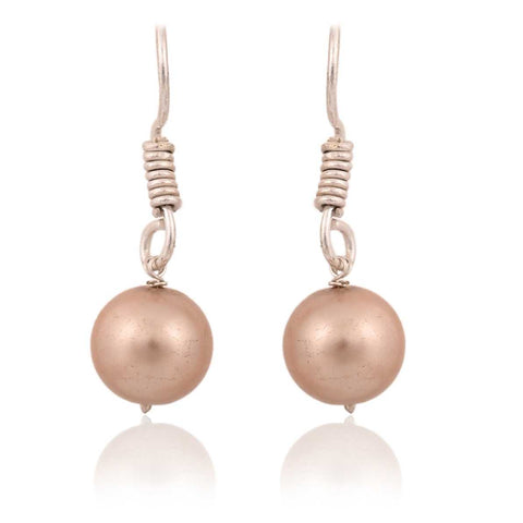 Bronze Cultured Pearls Beautiful Set of Earrings & Necklace