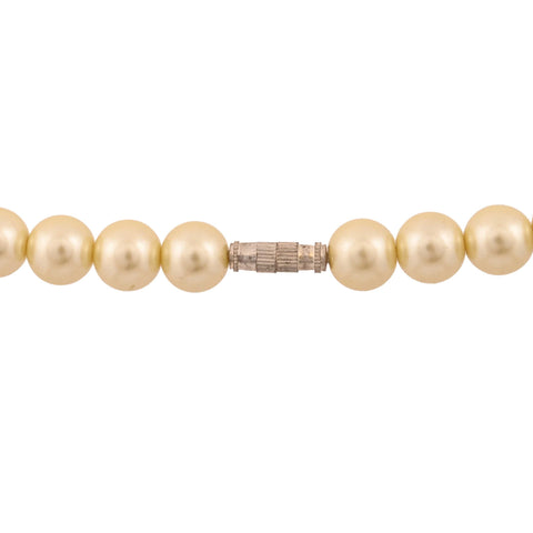 Cream Cultured Pearls Beautiful Set of Earrings & Necklace