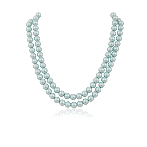 Blue Cultured Pearls Adorable Set of Earrings & Necklace