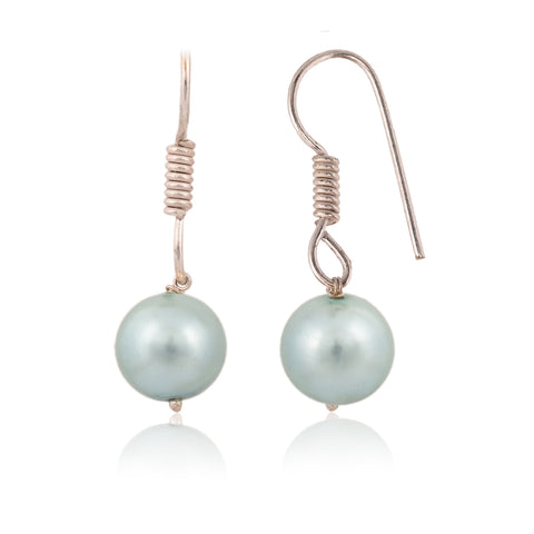Blue Cultured Pearls Adorable Set of Earrings & Necklace