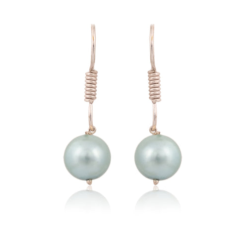 Blue Cultured Pearls Adorable Set of Earrings & Necklace