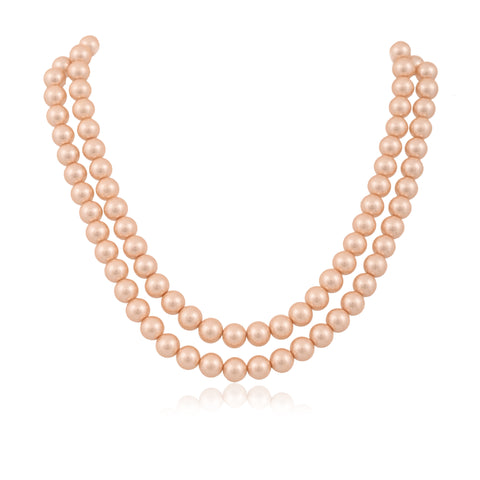 Beige Cultured Pearls Adorable Set of Earrings & Necklace