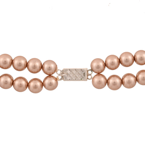 Bronze Cultured Pearls Beautiful Set of Earrings & Necklace