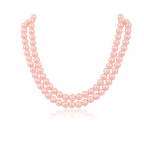 Baby Pink Cultured Pearls Beautiful Set of Earrings & Necklace