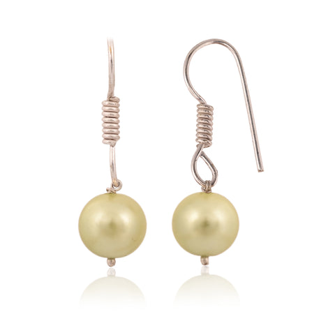 Pastel Green Cultured Pearls Beautiful Set of Earrings & Necklace