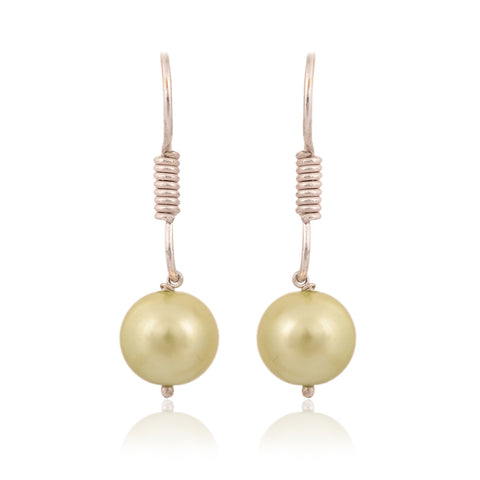 Pastel Green Cultured Pearls Beautiful Set of Earrings & Necklace