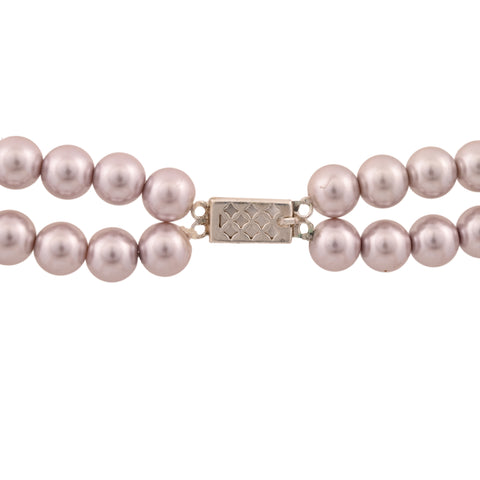 Soft Lavender Cultured Pearls Adorable Set of Earrings & Necklace