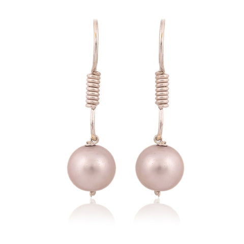 Soft Lavender Cultured Pearls Adorable Set of Earrings & Necklace