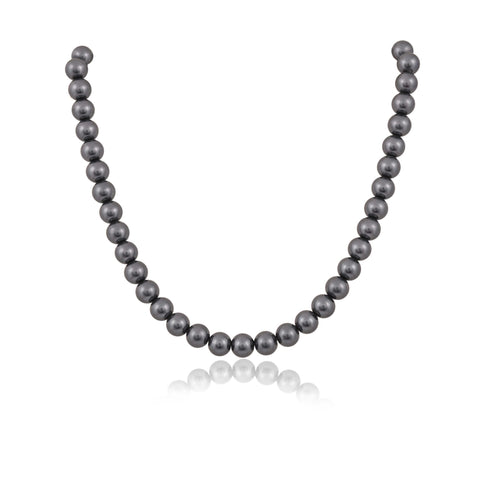 Dark Grey Cultured Pearls Beautiful Set of Earrings & Necklace