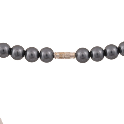 Dark Grey Cultured Pearls Beautiful Set of Earrings & Necklace