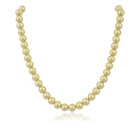 Pastel Green Cultured Pearls Beautiful Set of Earrings & Necklace