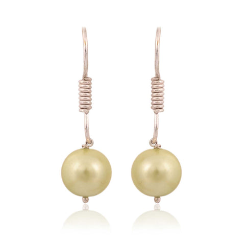 Pastel Green Cultured Pearls Beautiful Set of Earrings & Necklace