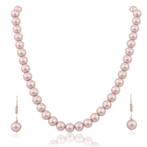 Soft Lavender Cultured Pearls Adorable Set of Earrings & Necklace