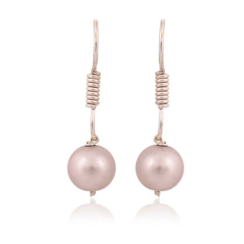 Soft Lavender Cultured Pearls Adorable Set of Earrings & Necklace