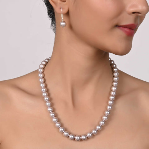 Soft Lavender Cultured Pearls Adorable Set of Earrings & Necklace