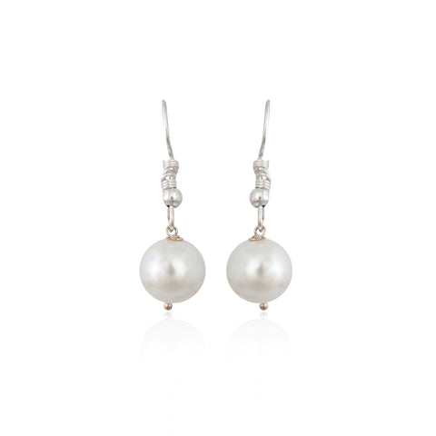 White Cultured Pearls Beautiful Set of Earrings & Necklace