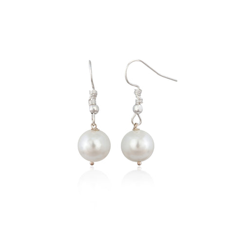 White Cultured Pearls Beautiful Set of Earrings & Necklace