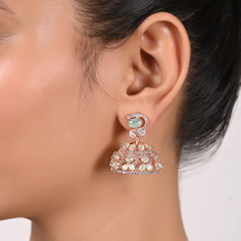 Glittering CZ Diamonds Set in Silver Necklace for Women