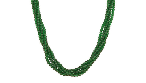 Radiant Bloom: A Natural Finest Multi Green Color Beads Beautiful Necklace for Women