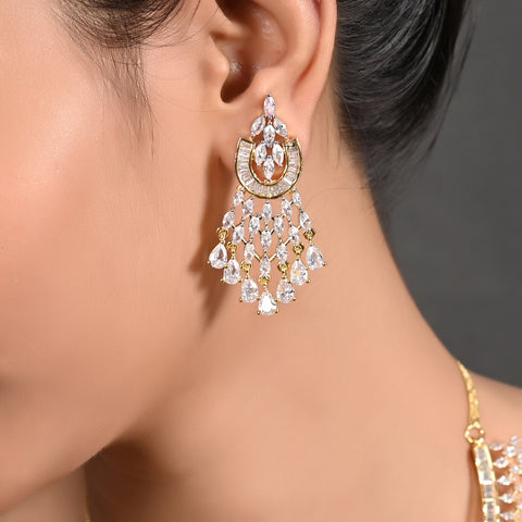 Dazzle in Style: CZ Necklace Set with Handcrafted Perfection