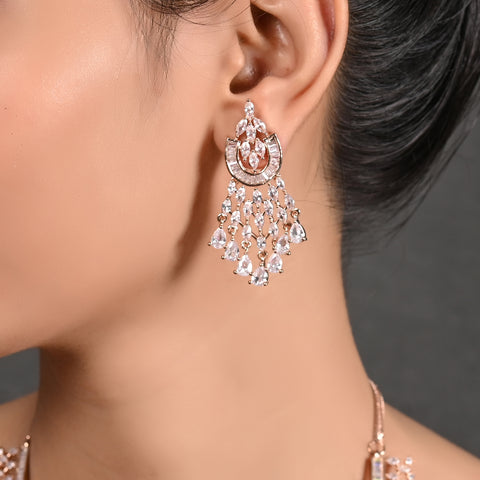 Dazzle in Style: CZ Necklace Set with Handcrafted Perfection