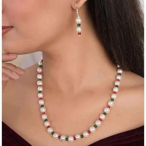 Exquisite Colorful Natural Pearl Single Line Necklace
