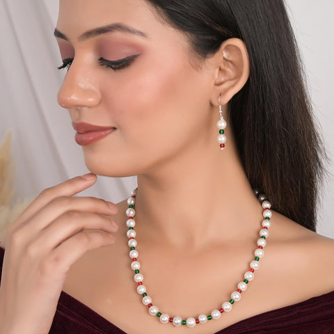Exquisite Colorful Natural Pearl Single Line Necklace