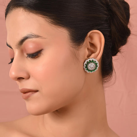 Sparkling Sophistication: Handmade CZ Stud Earrings