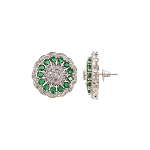 Sparkling Sophistication: Handmade CZ Stud Earrings