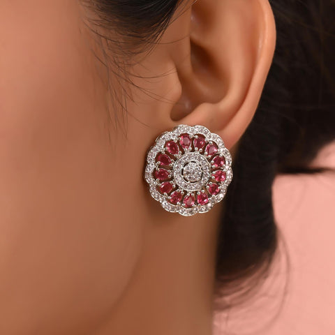 Sparkling Sophistication: Handmade CZ Stud Earrings