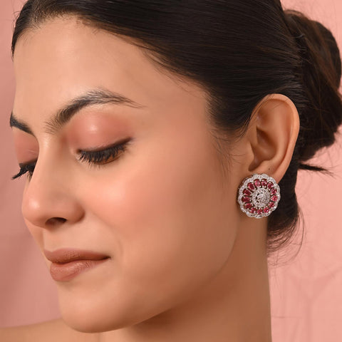 Sparkling Sophistication: Handmade CZ Stud Earrings