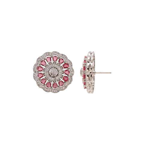 Sparkling Sophistication: Handmade CZ Stud Earrings